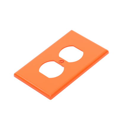 Tapa para Contacto Dúplex Color naranja.