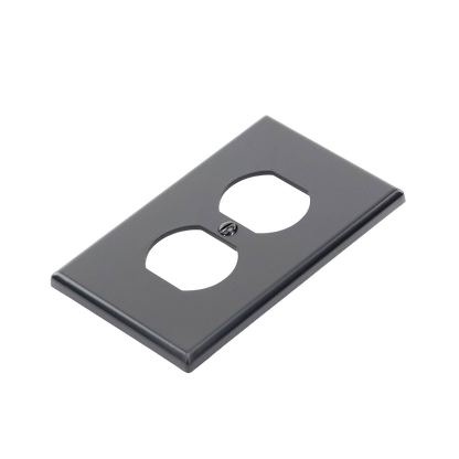 Tapa para Contacto Dúplex Color Negro.