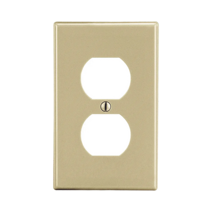 Placa de Pared para Contacto Duplex Color Marfil.