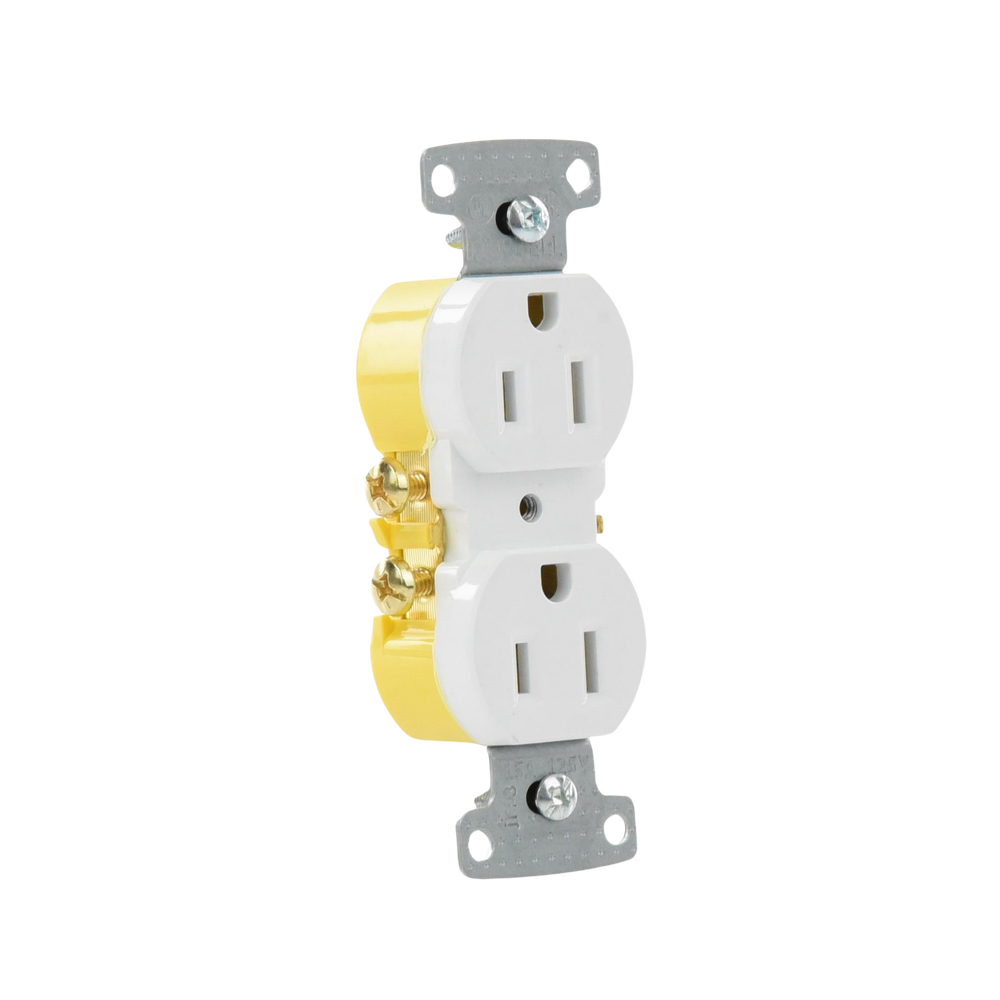 Contacto Duplex 15A 125V/ 2 Polos 3 Hilos/ Nema 5-15R/ Color Blanco.