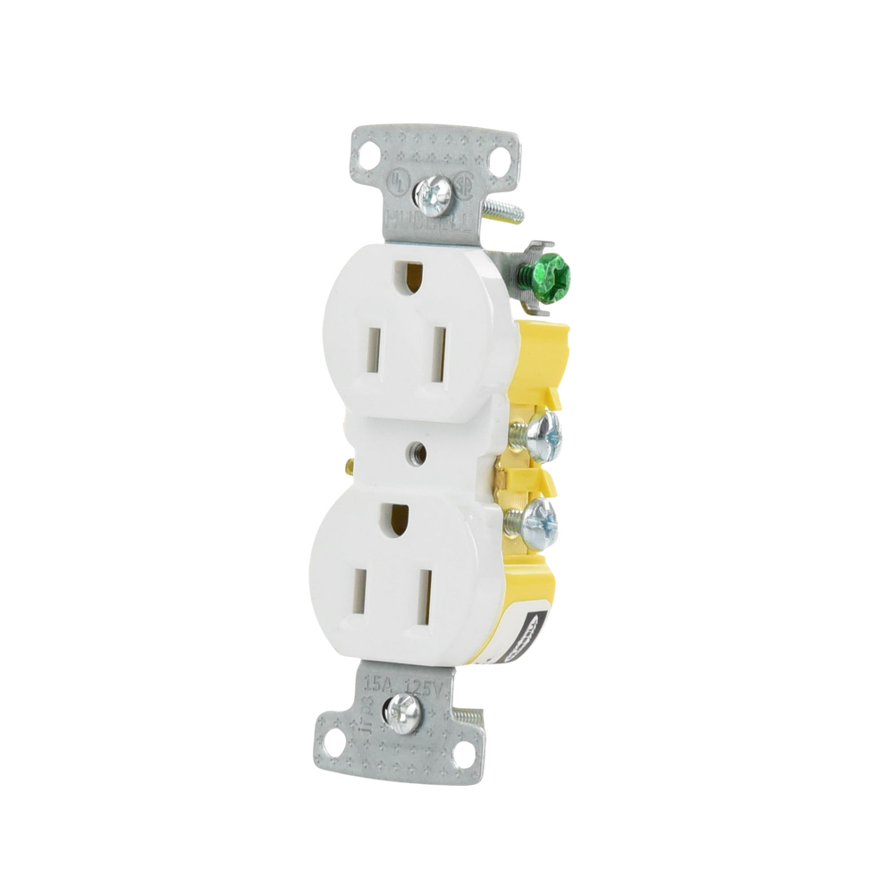 Contacto Duplex 15A 125V/ 2 Polos 3 Hilos/ Nema 5-15R/ Color Blanco.