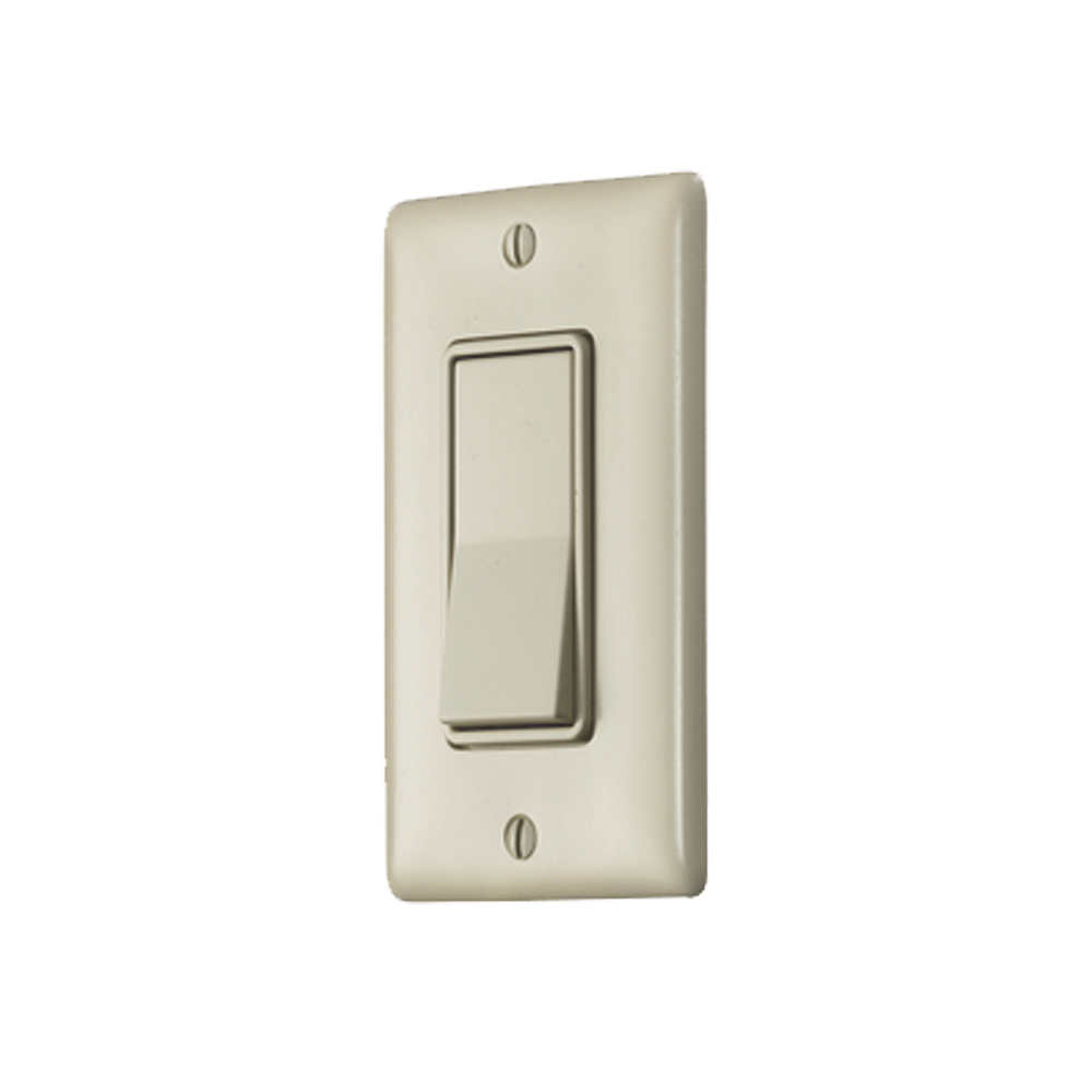 Interruptor Unipolar Residencial 15 A 120-277 V / Cableado Lateral y Trasero / Color Marfil.