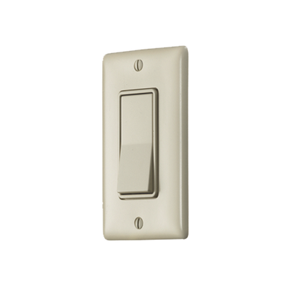 Interruptor Unipolar Residencial 15 A 120-277 V / Cableado Lateral y Trasero / Color Marfil.