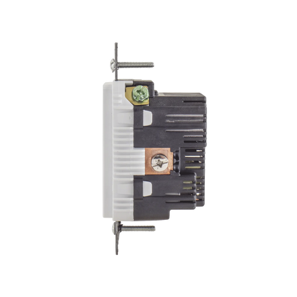 Contacto Dúplex con 2 Puertos USB, 15A 125V, 2 Polos, 3 Hilos, Color Blanco.