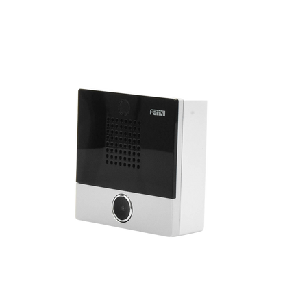 Mini Intercomunicador para hotelería y hospitales, con diseño elegante, PoE, 1 botón, 1 relevador integrado de salida y entrada.