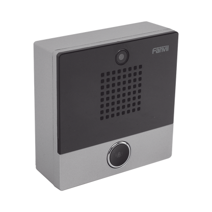 Mini video Intercomunicador para hotelería y hospitales, con diseño elegante, PoE, cámara 1Mpx, 1 botón, 1 relevador integrado de salida y entrada.