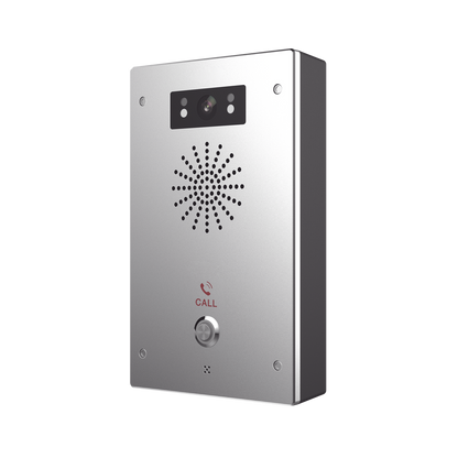 Video Intercomunicador IP, 2 líneas SIP, 2 relevadores con botón para llamada, Onvif, anti-vandálico, PoE, IP65 e IK10, PoE
