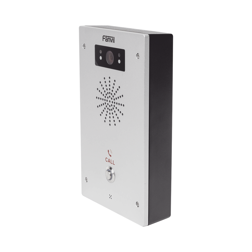 Video Intercomunicador IP, 2 líneas SIP, 2 relevadores con botón para llamada, Onvif, anti-vandálico, PoE, IP65 e IK10, PoE