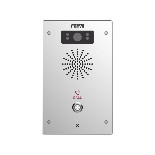Video Intercomunicador IP, 2 líneas SIP, 2 relevadores con botón para llamada, Onvif, anti-vandálico, PoE, IP65 e IK10, PoE