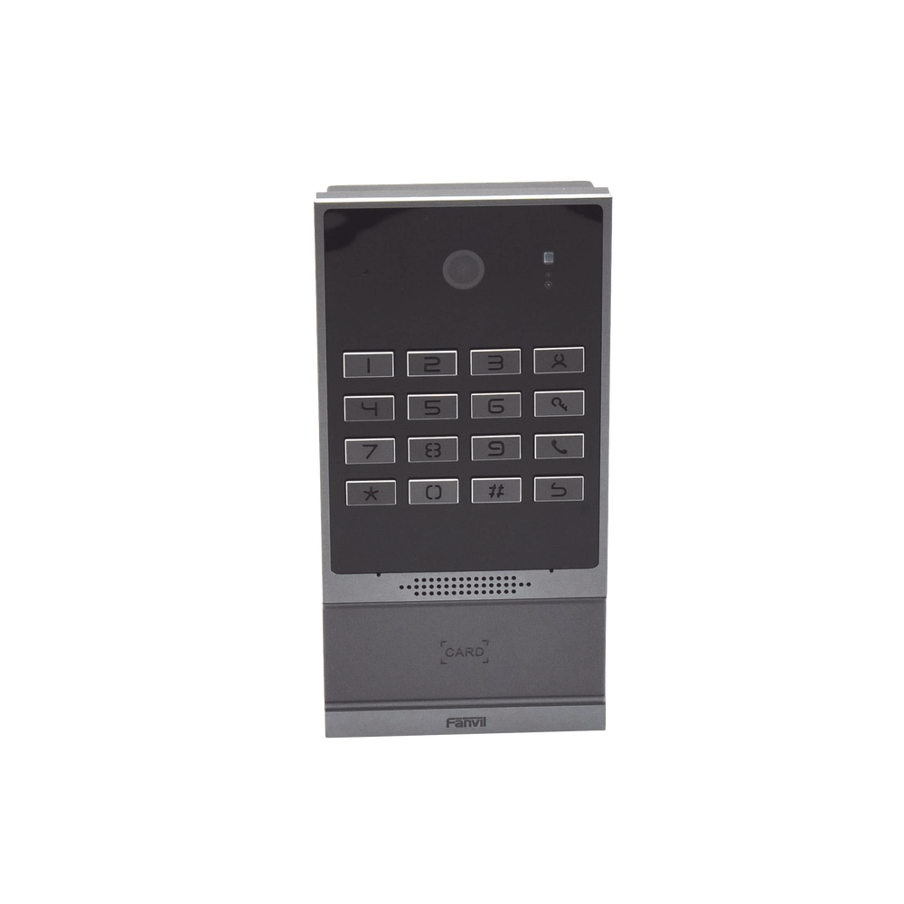 Videoportero SIP para Control de Acceso, Teclado numérico iluminado, 2 relevadores, anti-vandálico, IP66 y IK07, PoE
