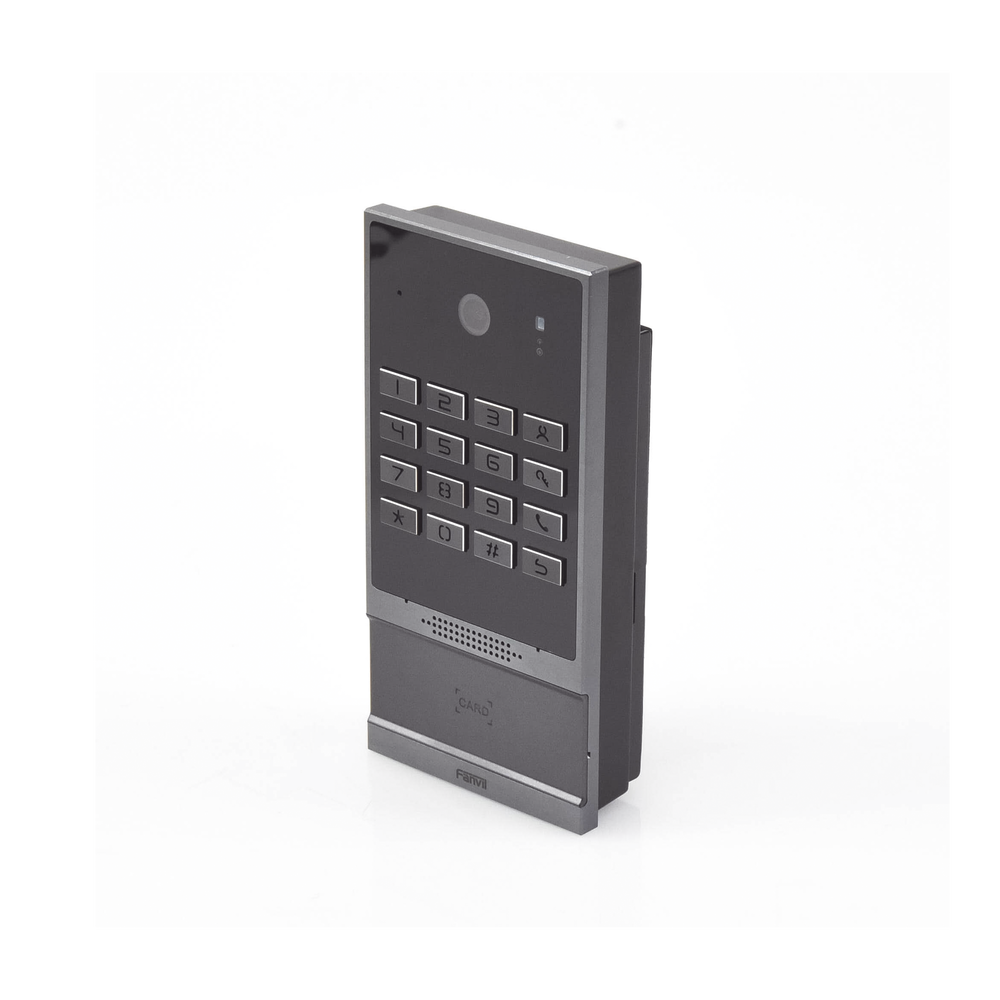Videoportero SIP para Control de Acceso, Teclado numérico iluminado, 2 relevadores, anti-vandálico, IP66 y IK07, PoE