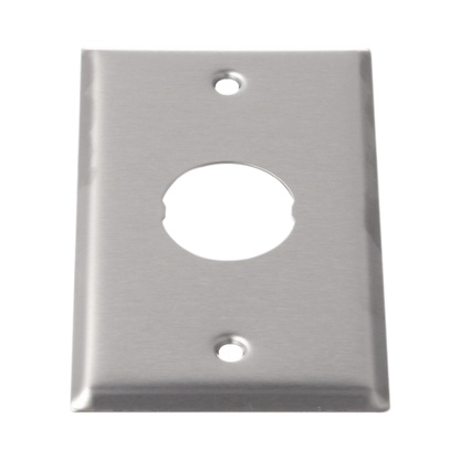 Placa de Pared IndustrialNet?, Para 1 Conector Industrial, de Acero Inoxidable