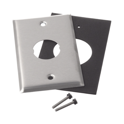 Placa de Pared IndustrialNet?, Para 1 Conector Industrial, de Acero Inoxidable