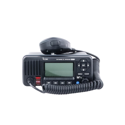 Radio VHF Móvil Marino, Función de cancelación de ruido, GPS interconstruido, Salida de potencia de 10W, Bocina Manual, Elimina Residuos de Agua de la Bocina, IPX7 Sumergible, Color Negro.