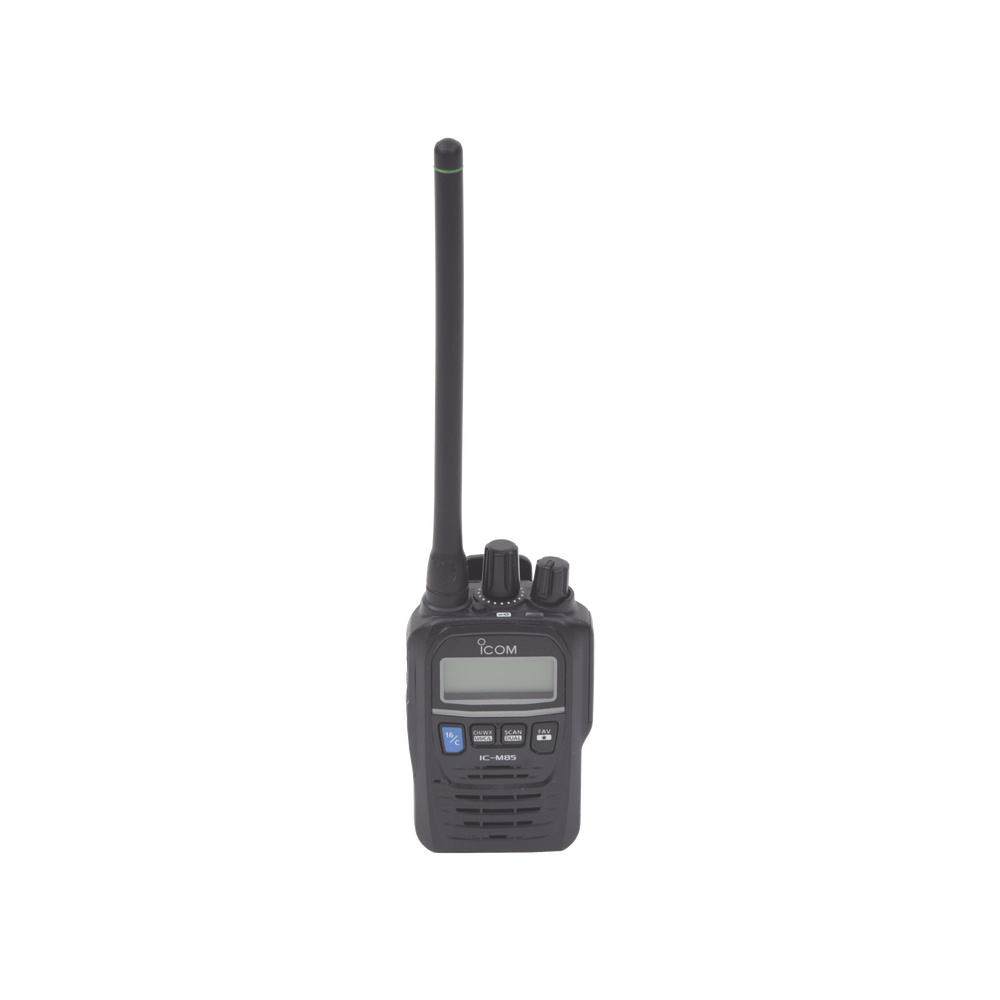 Radio portátil marino y comercial en VHF, incluye los canales USA, INT, CAN, y del clima