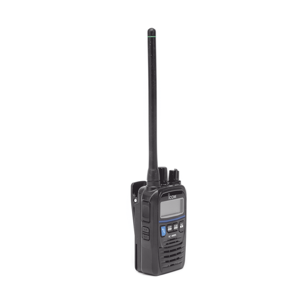 Radio VHF Portátil, Intrínsicamente Seguro, 5 W de Potencia de RF, Certificado UL, Opción de Uso en Mar y Tierra, Funciones de Emergencia, IP67 y MIL-STD-810G, 11 horas de duración de batería