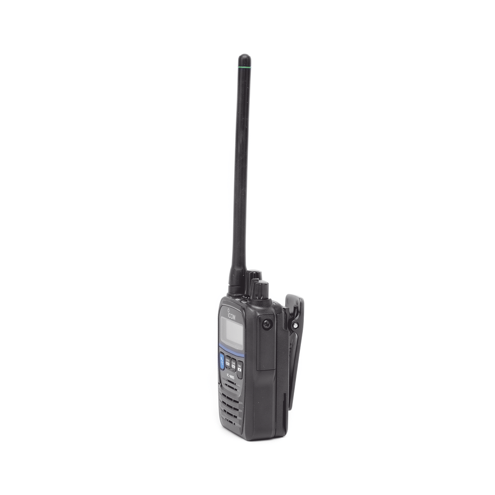 Radio VHF Portátil, Intrínsicamente Seguro, 5 W de Potencia de RF, Certificado UL, Opción de Uso en Mar y Tierra, Funciones de Emergencia, IP67 y MIL-STD-810G, 11 horas de duración de batería