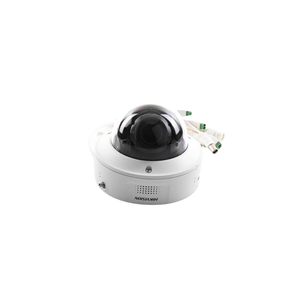 Domo IP 4 Megapixel / Lente Mot. 2.8 a 12 mm / 40 mts IR EXIR / IK10 / IP67 / H.265+ / WDR 140 dB / Captura Facial / DeepinView / Búsqueda por Atributos / 2 Micrófonos Integrados / Micro SD