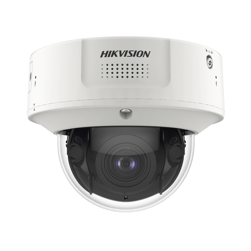 Domo IP 4 Megapixel / Lente Mot. 2.8 a 12 mm / 40 mts IR EXIR / IK10 / IP67 / H.265+ / WDR 140 dB / Captura Facial / DeepinView / Búsqueda por Atributos / 2 Micrófonos Integrados / Micro SD