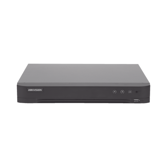 DVR 8 Canales TurboHD + 4 Canales IP / 5 Megapixel - 3K Lite / Acusense (Evita Falsas Alarmas) / Audio por Coaxitron / 1 Bahía de Disco Duro / H.265+ / Salida de Video en Full HD