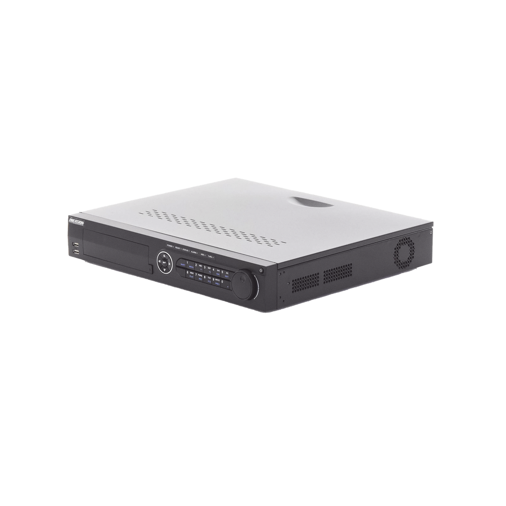 DVR 16 Canales TurboHD + 8 Canales IP / 3K/5MP / Audio por Coaxitron / Acusense / 4 Bahías de Disco Duro / Videoanalisis / 16 Entradas de Alarma