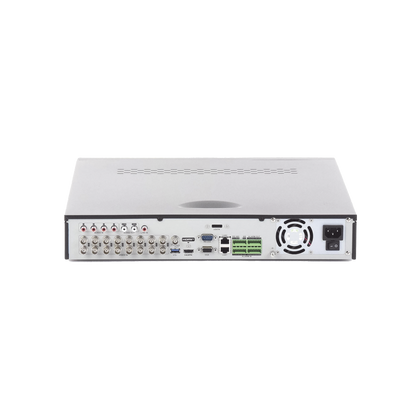 DVR 16 Canales TurboHD + 8 Canales IP / 3K/5MP / Audio por Coaxitron / Acusense / 4 Bahías de Disco Duro / Videoanalisis / 16 Entradas de Alarma