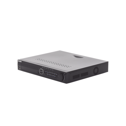 DVR 32 Canales TurboHD + 16 Canales IP / 3K Lite / 5 Megapixel Lite / 4 Bahías de Disco Duro / Audio por Coaxitron / AcuSense / POS / Videoanalisis / 16 Entradas y 4 salidas de Alarma