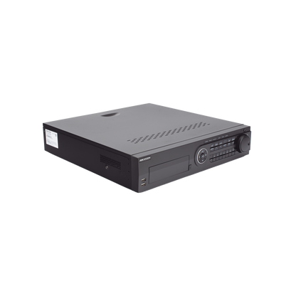 DVR 16 Canales TurboHD + 8 Canales IP / 3K / 5 Megapixel /  8 Bahías de Disco Duro / 16 Entradas de Audio Fisicas (Microfono por Separado) / Audio por coaxitron / Acusense / 16 Entradas de Alarma / POS / H.265+