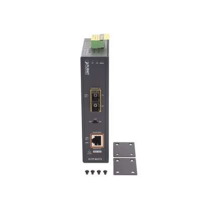 Convertidor de Medios Industrial PoE+ 1000BASE-LX a 10/100/1000BASE-T 802.3at (SC,SM) -20 km