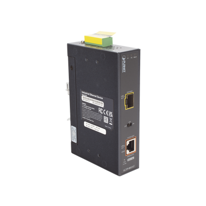 Convertidor de Medios PoE Industrial, Puerto SFP 1000BASE-SX/LX a Puerto RJ45 Gigabit con Salida PoE 802.3at (Hasta 30 W).