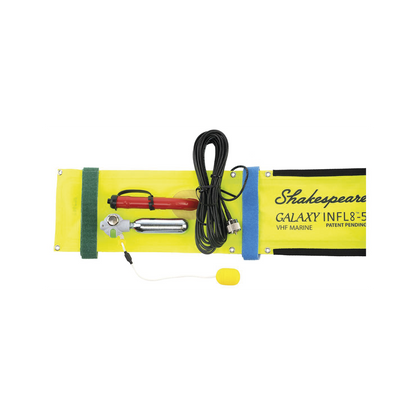 Antena marina inflable para uso en casos de emergencia.