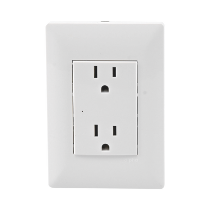 Contacto Inteligente de Pared Doble 120, 15A, con Supresor de Picos Tipo A.