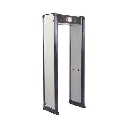 Arco Detector de Metales de 33 Zonas con Anclaje para Fijarse al Piso. Incluye Sensor IR para evitar falsas Alarmas / Certificado por la Administración Federal de Aviación de EE. UU. (FAA)