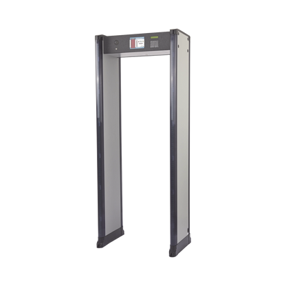 Arco Detector de Metales de 33 Zonas con Anclaje para Fijarse al Piso. Incluye Sensor IR para evitar falsas Alarmas / Certificado por la Administración Federal de Aviación de EE. UU. (FAA)
