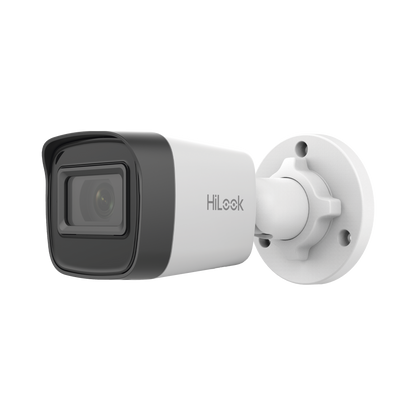 HiLook Series / Bala IP 2 Megapixel (1080p) / Lente 2.8 mm / 20 mts IR / Exterior IP67 / PoE / dWDR / H.265+ / ONVIF