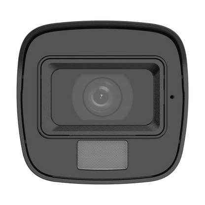 [Dual Light] Bala IP 4 Megapixel / Lente 2.8 mm / Ángulo de visión 104° / 20 mts IR + 15 mts Luz Blanca / Micrófono Integrado / ACUSENSE Lite / Exterior IP67 / H.265+ / PoE / ONVIF / dWDR