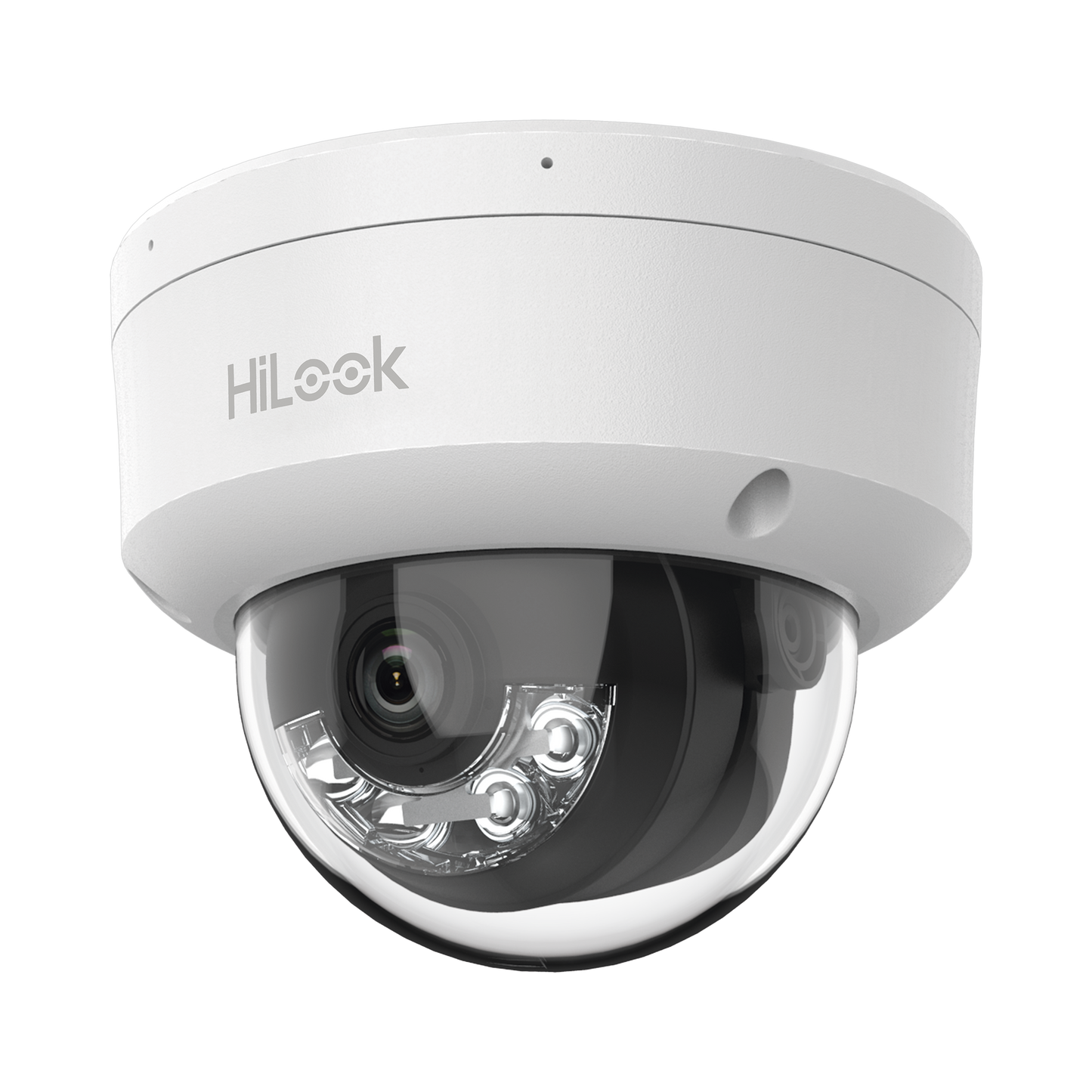 [Dual Light] Domo IP de 2 Megapixel (1080p) / Lente 2.8 mm /  Ángulo de visión 101° / 20 mts IR + 15 mts Luz Blanca / Micrófono Integrado / ACUSENSE Lite /  PoE / dWDR / H.265+ / ONVIF