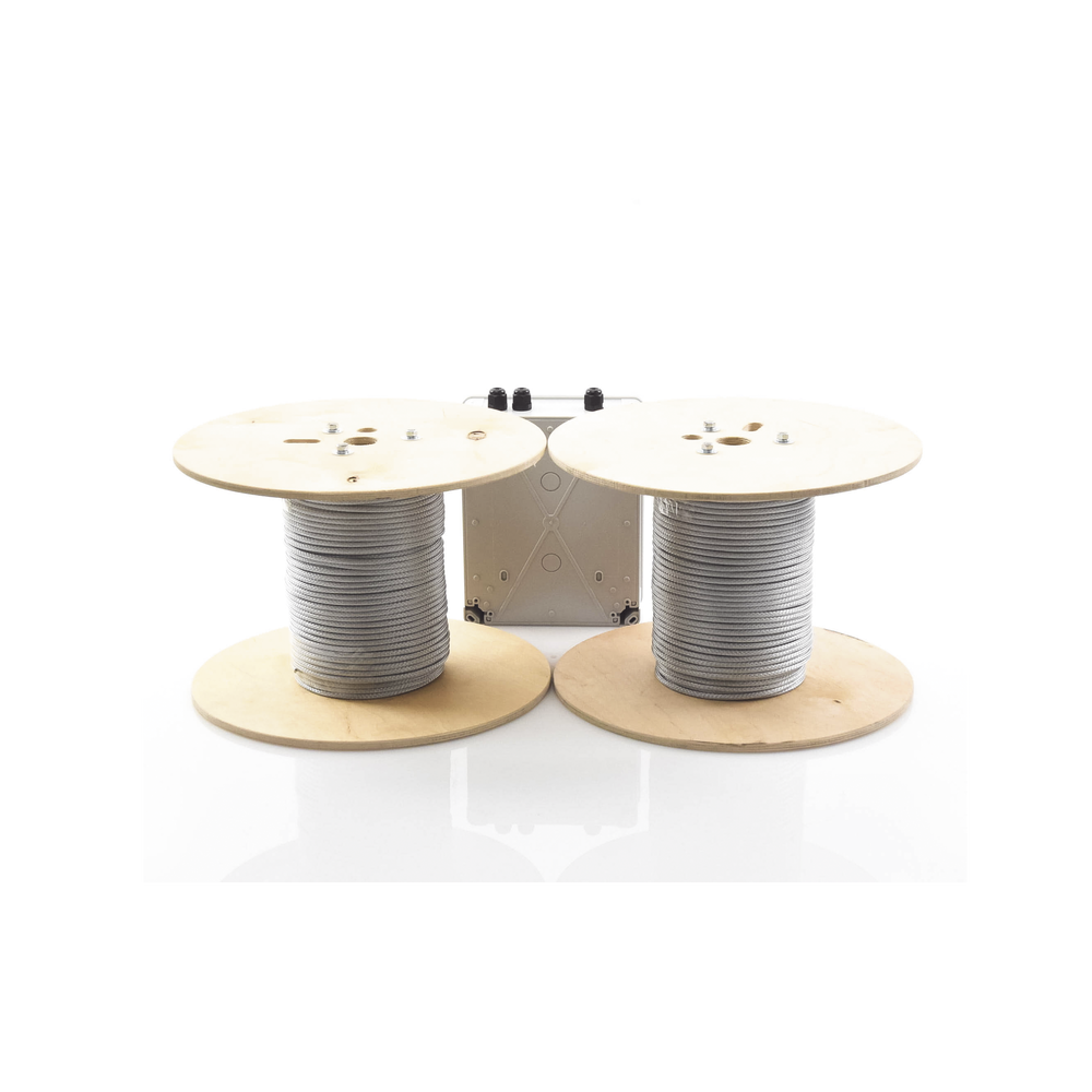 Kit de Cable Sensor Para Cerca Ciclonica IRONCLAD / 150 METROS / 2 ZONAS; 75 METROS POR ZONA / Sin Falsas Alarmas por Viento / TODO Incluido/TARJETA LPU400/ Calibración por Software