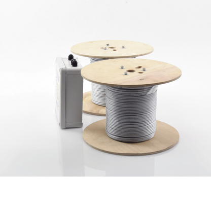Kit de Cable Sensor Perimetral Para Cercas Ciclonicas IRONCLAD/ 305 METROS / 2 ZONAS; 152 METROS POR ZONA / Sin Falsas Alarmas por Viento / TODO Incluido TARJETA LPU400/ Calibración por Software