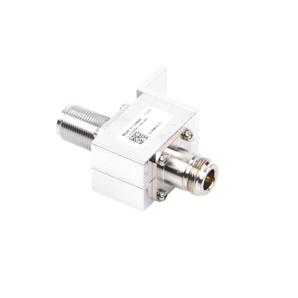 Protector Coaxial RF / 125-1000 MHz / 50 Ω / Conectores N Hembra / Bloqueo DC / 40 kA