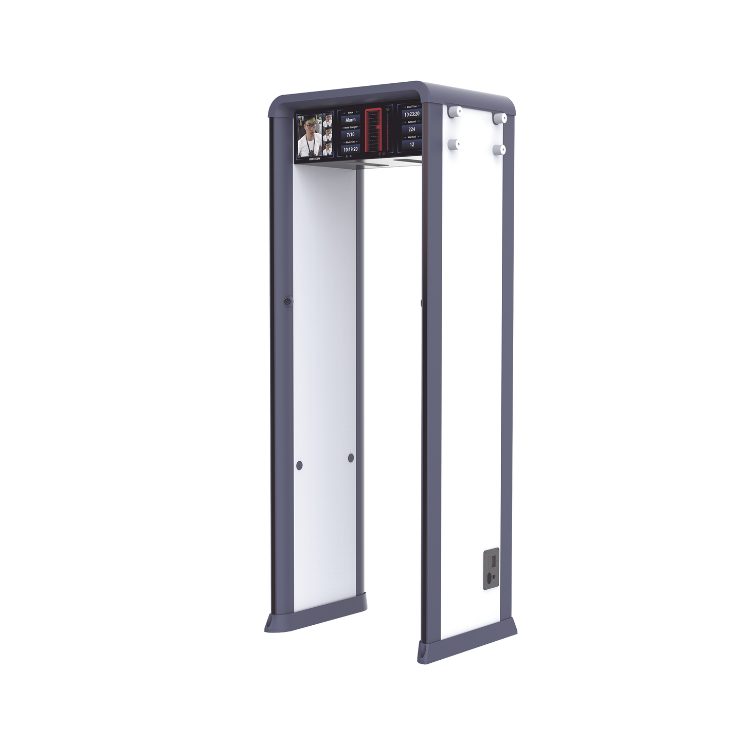 Arco Detector de Metales de 33 Zonas con Pantalla frontal LCD de 7" y Pantalla Trasera LCD de 29"  / Conteo de personas y Alarmas / Ajuste de Sensibilidad e Interferencias / Cámara de 2 MP