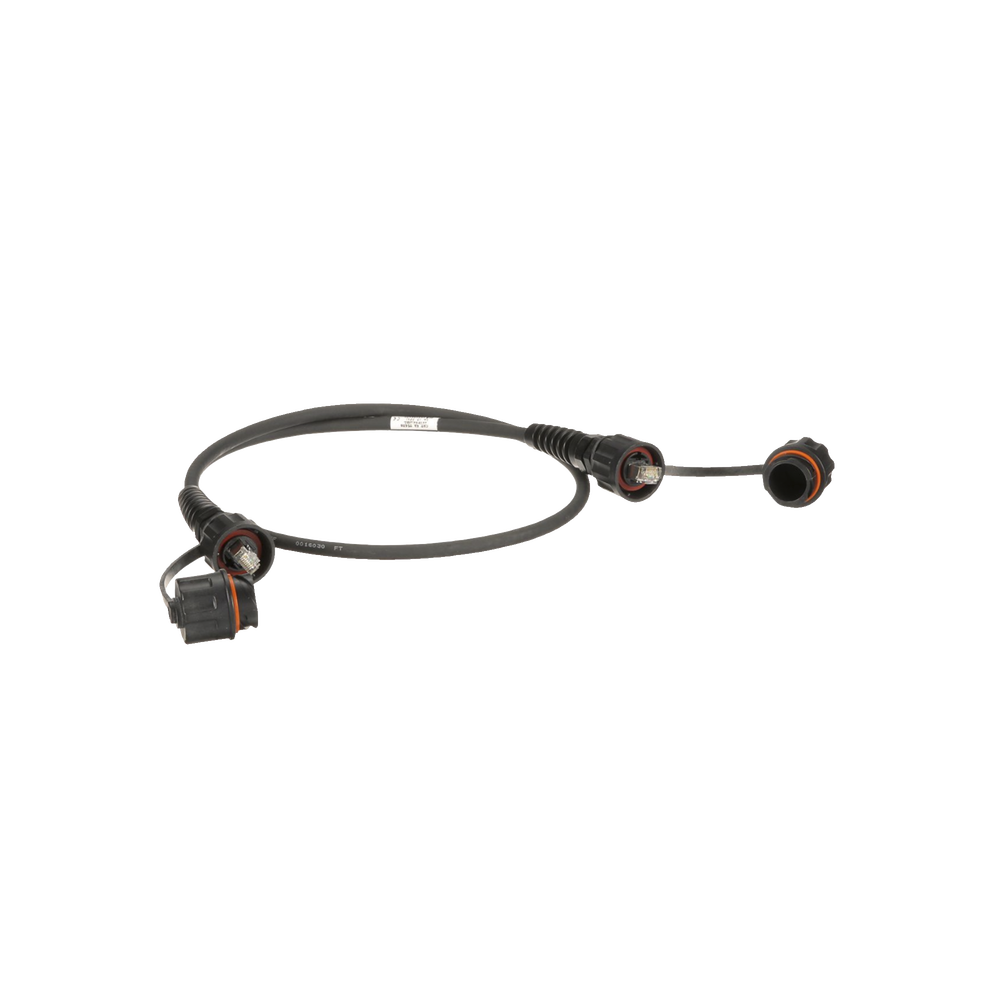 Patch Cord Cat6A IndustrialNet, Blindado S/FTP, Con Plug Industrial y Tapa en Cada Extremo, 1 Metro (3.28 Pies)
