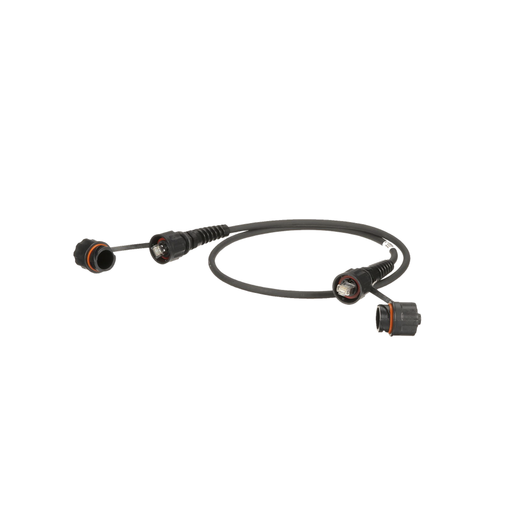 Patch Cord Cat6A IndustrialNet, Blindado S/FTP, Con Plug Industrial y Tapa en Cada Extremo, 3 Metros (9.84 Pies)