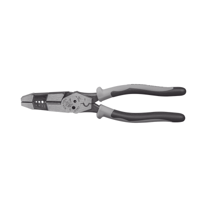 Pinza Híbrida con Ponchadora de 8". Pela Cable Sólido de 10-14 AWG y Cable Trenzado de 12-16 AWG