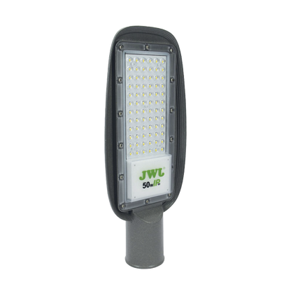 Luminaria LED de 50 W/ 100 - 265 V CA ~50/60 Hz / Fotocelda / Color Blanco/ Dimensiones 160 x 390 x 78 mm / Ángulo de Luz 135°.