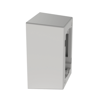 Caja de Pared Superficial de 1 Pieza, Uso Universal con Placas de Pared, con Cinta Adhesiva, Color Blanco