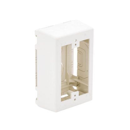 Caja de Pared Superficial, Uso Universal con Placas de Pared, con Cinta Adhesiva, Color Blanco Mate