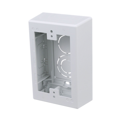 Caja de Pared Superficial, Uso Universal con Placas de Pared, con Cinta Adhesiva, Color Blanco