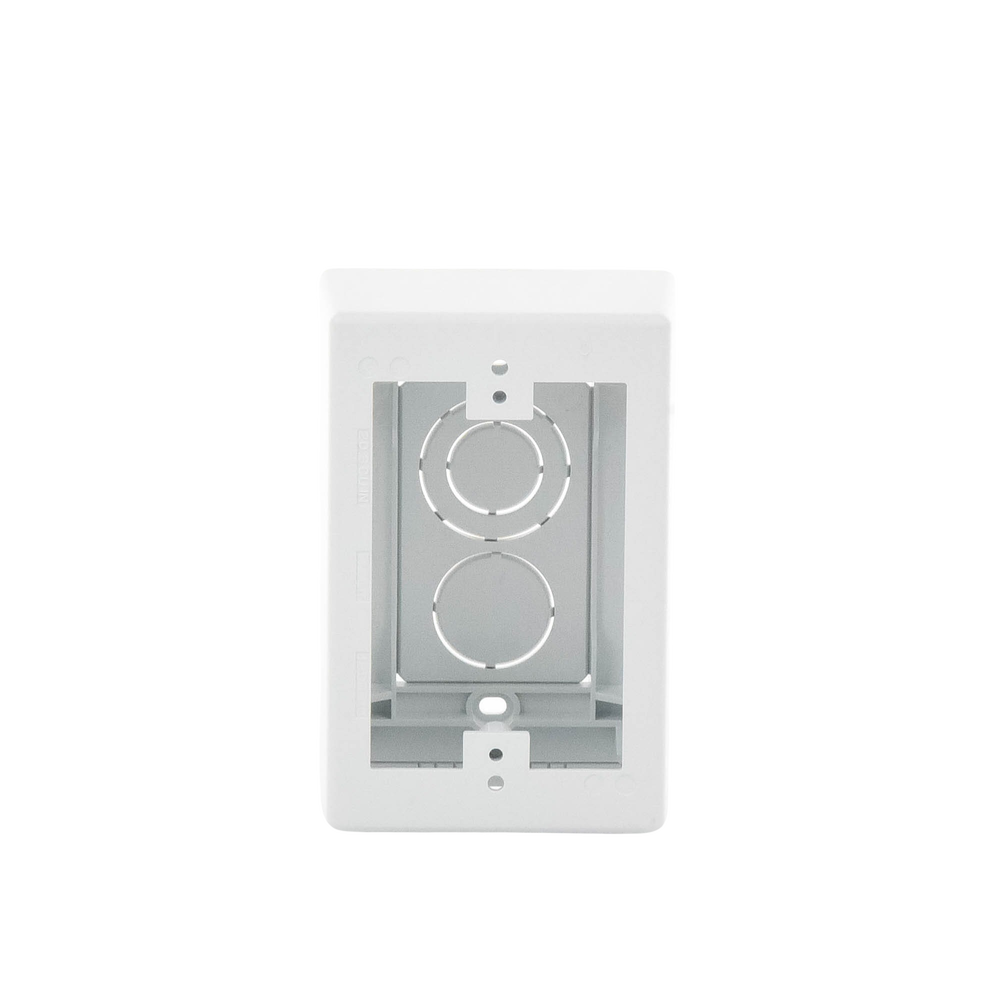 Caja de Pared Superficial, Uso Universal con Placas de Pared, con Cinta Adhesiva, Color Blanco