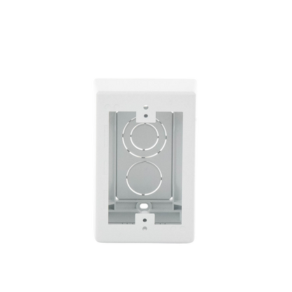 Caja de Pared Superficial, Uso Universal con Placas de Pared, con Cinta Adhesiva, Color Blanco